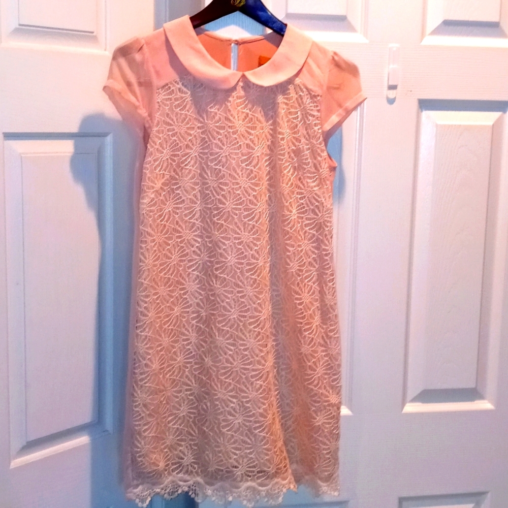 Martini 8 Pale Pink Silk Blend With Stretch Crotchet Lace.
